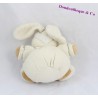 Doudou boule lapin KALOO pure feuille blanc 17 cm