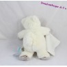 Oso Doudou BABY NAT' Los Copos oso blanco marrón con pañuelo 20 cm