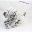 Peluche Chien Nicotoy beige gris 25 cm semi plat