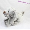 Peluche Chien Nicotoy beige gris 25 cm semi plat