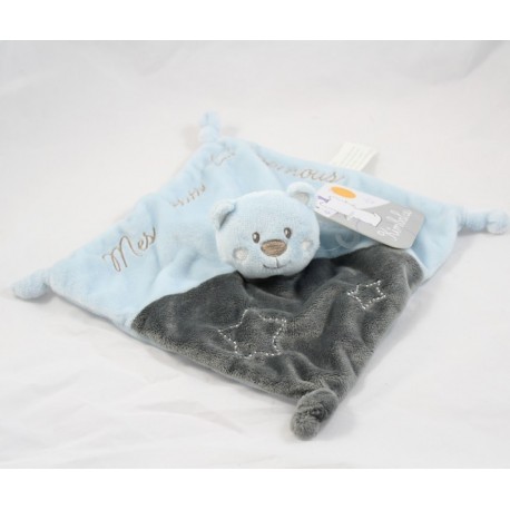 Tragen Sie flache Doudou KIMBALOO mein Stern klein blau-grau-copinous Tragen Sie flache Doudou KIMBALOO mein Stern klein blau-grau-copinous