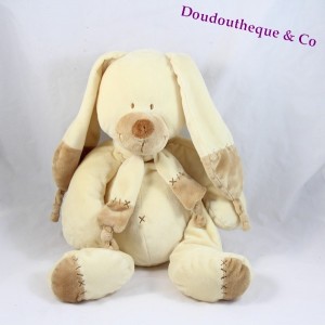 Doudou conejo Bastien 20cm crema y Beige NICOTOY