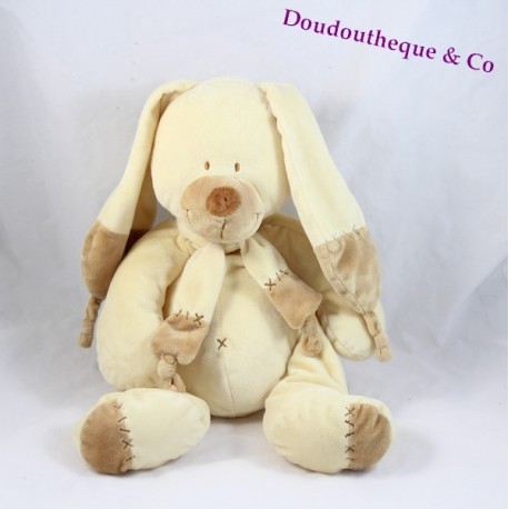 Doudou Kaninchen Bastien 20cm Creme und Beige NICOTOY