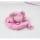 Doudou flat bear BLANKIE and company soft macaroon pink 16 cm