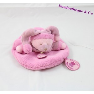 Doudou flat bear BLANKIE and company soft macaroon pink 16 cm