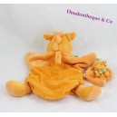 Doudou puppet giraffe BLANKIE and company holds his orange blankie