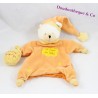 Doudou marionnette ours BABY NAT' orange jaune un rêve de bébé poudre à dormir