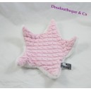 Doudou plana estrella del bebé sólo rosa blanco malla 28 cm