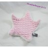 Doudou flat star BABY's ONLY Pink White mesh 28 cm