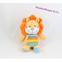Peluche lion TEX BABY ventre rayé multicolore 17 cm