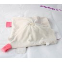 Flache Doudou Gänseblümchen Pinguin NOUKIE'S Daisy und Coco rosa Beige 25 cm