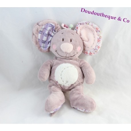 Doudou triangle plat Nina la souris NOUKIE'S Doudou triangle plat Nina la souris NOUKIE'S
