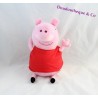 Peluche Peppa Pig PLAY BY PLAY cochon rose robe rouge 27 cm