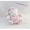 Doudou musical ours MAX & SAX rose lune Moon Carrefour 17 cm