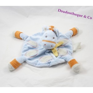 Doudou Flachpferd KIMBALOO blau orange gelber Schal La Halle