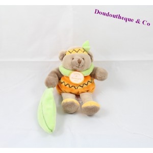 Doudou Mario l'ours DOUDOU ET COMPAGNIE Indien feuille 16 cm