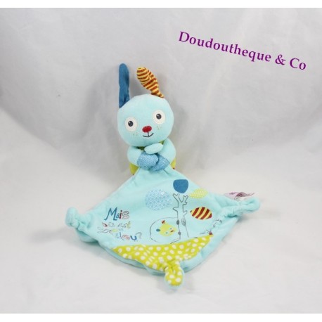 Doudou Lapin POMMETTE bleu vert à pois mais où est mon doudou ? Doudou Lapin POMMETTE bleu vert à pois mais où est mon doudou ?