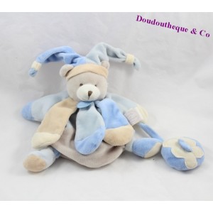 Doudou Bär DOUDOU AND PUPPET COMPANY Sammler blau beige