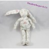 Doudou conejo sargento MAJOR blanco impreso selva sabana 25 cm