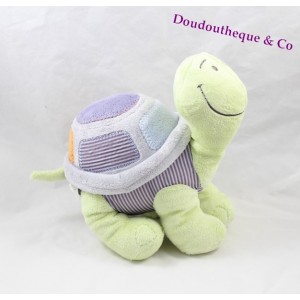 Peluche Yvan tortue NOUKIE'S Arthur et Merlin vert violet 25 cm