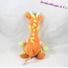 Doudou Giraffe Orange Worte von Kindern Position Sitz 33cm 