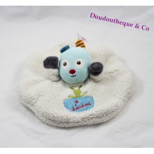 Doudou flachen Runde WANGENKNOCHEN Kaninchen Tasche Kuscheldecke 20 cm