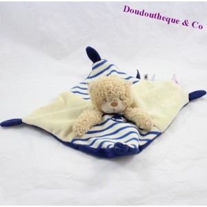 Flaches Kuscheltier Bär CRABAPPLE Matrose blau beige 21 cm
