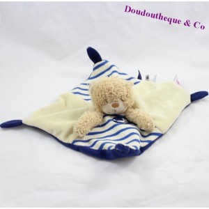 Flat cuddly toy bear CRABAPPLE sailor blue beige 21 cm