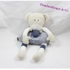 Il comfort del mouse peluche bambino a righe blu bianco grigio 35 cm