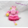 Doudou puppet giraffe POMMETTE intermarché pink balloon 24 cm