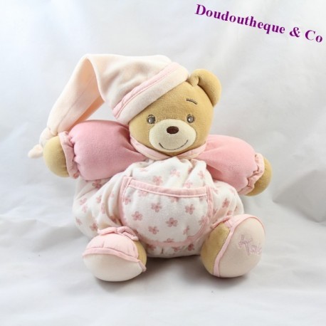 Doudou ours rose fleur KALOO lilirose 22cm 