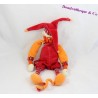 Doudou Capucin clown MOULIN ROTY Dragobert rosso arancio 32 cm