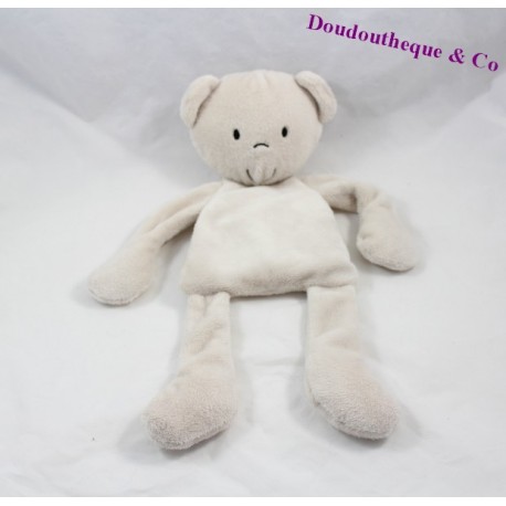 Teddybär flache Semi dasselbe gleichen wollweiß Beige 31 cm DPAM Teddybär flache Semi dasselbe gleichen wollweiß Beige 31 cm DPAM