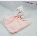Pañuelo de oso doudou KALOO perla rosa 12 cm