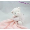 Doudou bear handkerchief KALOO Pink pearl 12 cm