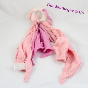 Doudou l'ange poignée DOUDOU ET COMPAGNIE rose lapin lange Créateur de rêves