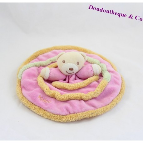 Doudou plat Ours Kaloo rond plume Doudou plat Ours Kaloo rond plume