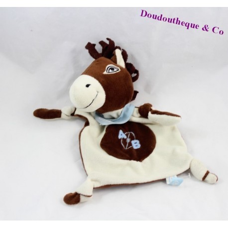 Doudou flachen Pferd RAYNAUD Rugby Bayonne 25 cm AB Doudou flachen Pferd RAYNAUD Rugby Bayonne 25 cm AB