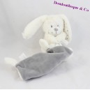 Doudou Kaninchen Taschentuch POMMETTE weiße Erbsen bestickt Baby