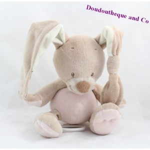 Musikalischen Doudou Kaninchen NATTOU Funny Rosa Beige 22 cm