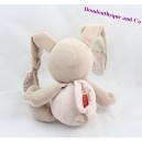 Musical Doudou conejo gracioso NATTOU rosa beige 22 cm