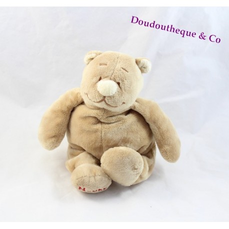 Blankie orso beige di Nouky NOUKIE ricamato "Nouky" cm 24 Blankie orso beige di Nouky NOUKIE ricamato "Nouky" cm 24