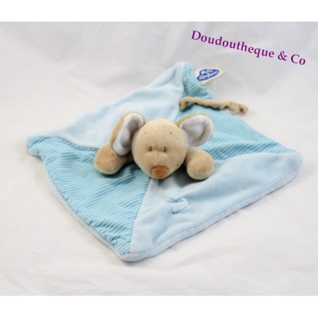 Doudou plat Souris MOTS D'ENFANTS LECLERC rose 45 cm broderies Doudou plat Souris MOTS D'ENFANTS LECLERC rose 45 cm broderies