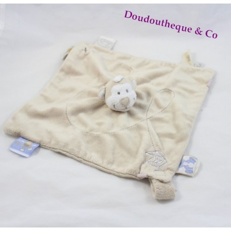 Doudou flache Bono Affe NOUKIE'S Tidou Bill und Bono Beige Zitzen befestigen Doudou flache Bono Affe NOUKIE'S Tidou Bill und Bono Beige Zitzen befestigen