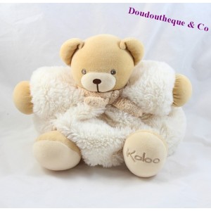 Doudou Ours KALOO fur fourrure blanc 16 cm