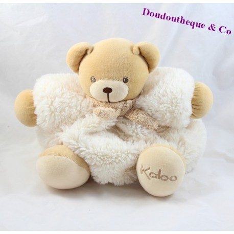 Doudou Ours KALOO fur fourrure blanc 16 cm Doudou Ours KALOO fur fourrure blanc 16 cm