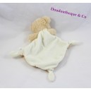 Teddy bear comforter TEX BABY beige white scarf 3 knots
