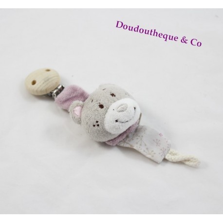 Attache tétine Ours Violette NOUKIE'S Attache tétine Ours Violette NOUKIE'S