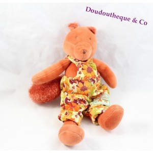 Doudou écureuil Arsène MOULIN ROTY La grande famille orange 30 cm