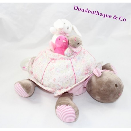 Peluche doudou Tortue JACADI d'activités Promenade au parc 21 cm  	